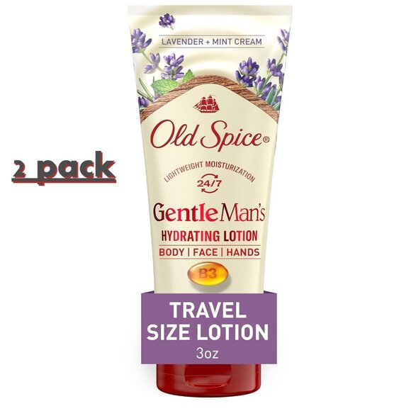 2X Old Spice Gentle Man's Hydrating Lotion for Body/Face/Hands Lavender + mint - Picture 1 of 5